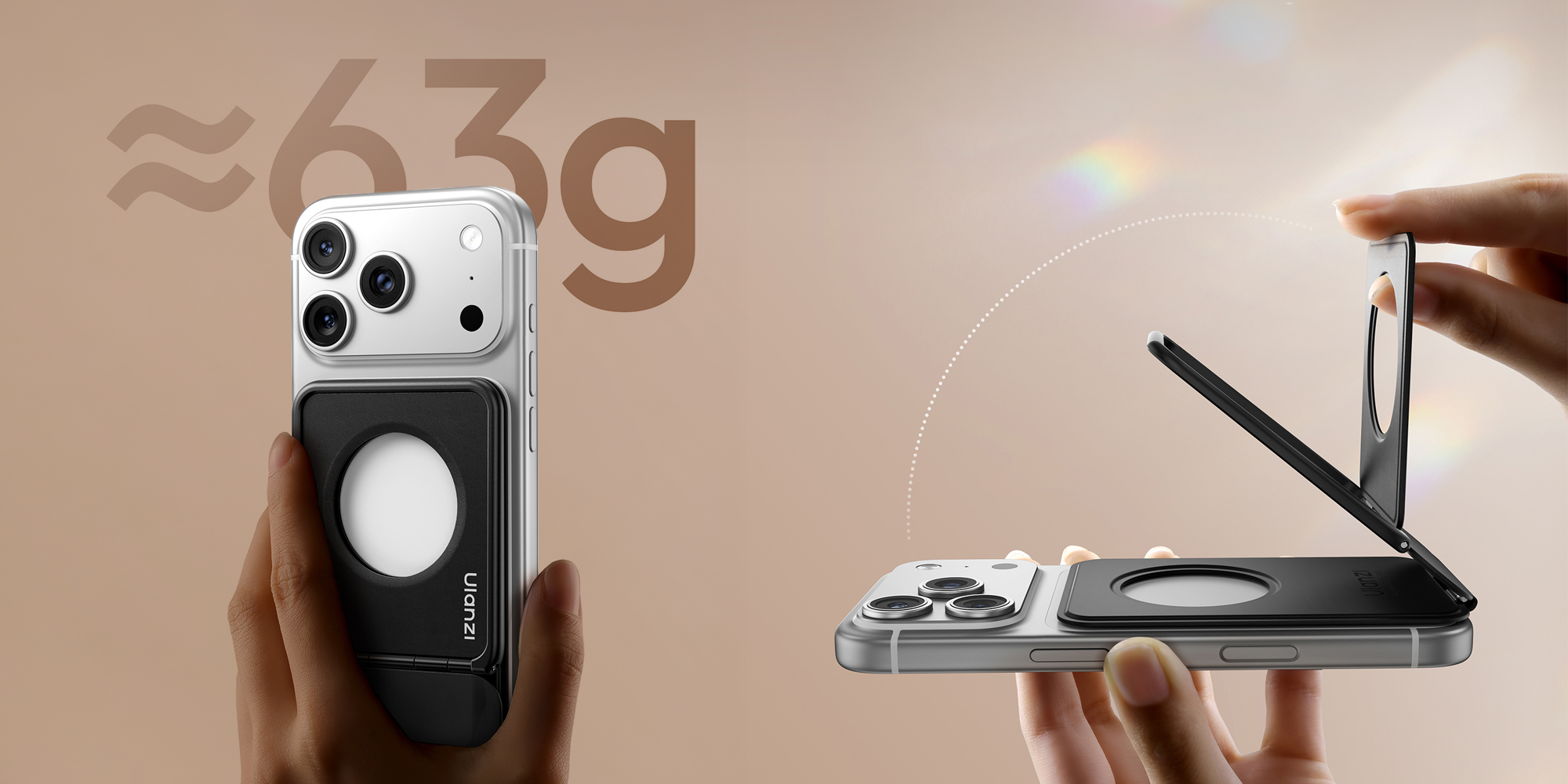 width=100% Statyw Ulanzi PS01 z uchwytem magnetycznym - pomarańczowy